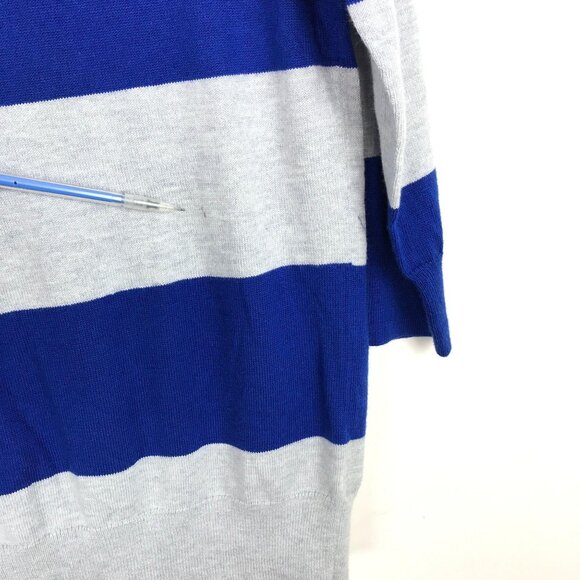 JCPenney Blue and Gray Striped Crew Neck Sweater - Picture 7 of 10